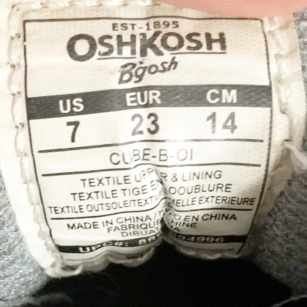 OshKosh B’Gosh CUBE-B Lace Up Fleece/Felt Faux Suede Boots Two Toned Mid Tops